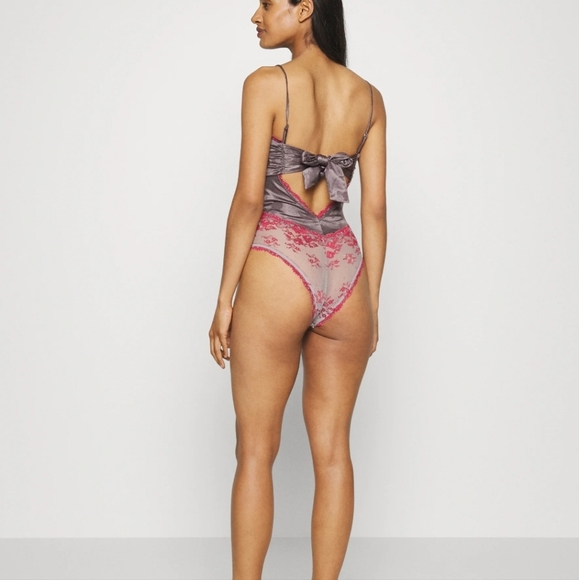 Free People Intimately Cocktail Hour Bodysuit frosted Fig XS - Picture 5 of 8